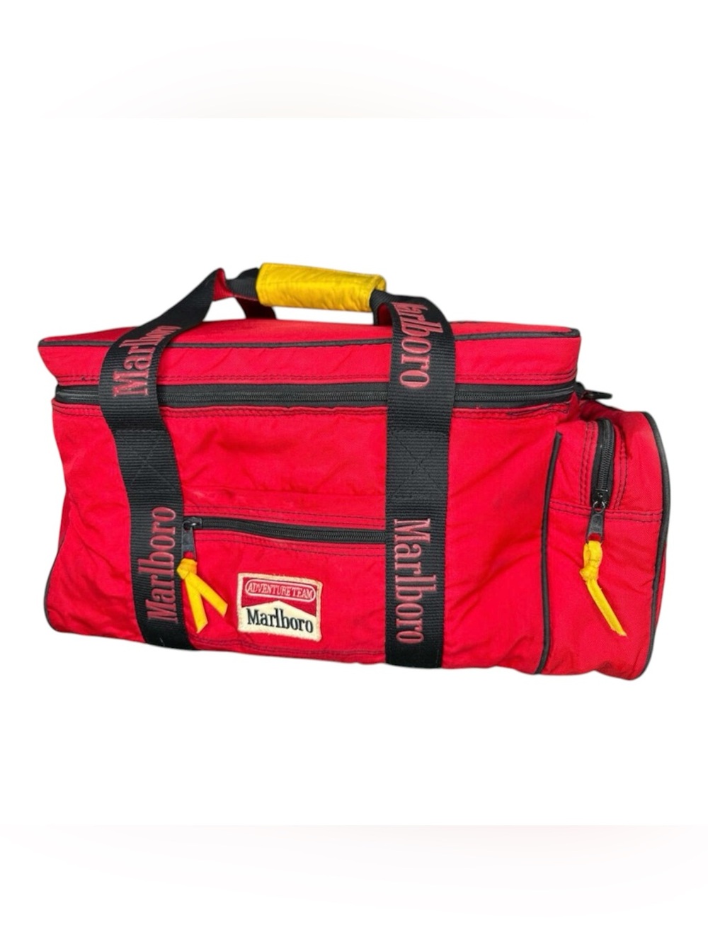 VINTAGE MARLBORO TEAM LIZARD ROCK INSULTED COOLER BAG TOTE RED